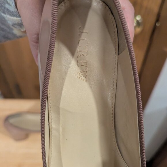 J. Crew Evie Ballet Pump Heel Patent Leather Deep Blush Size 6 - Picture 5 of 6
